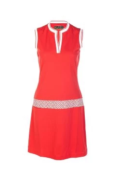 JackNicklaus Solid Dress W/Print Details